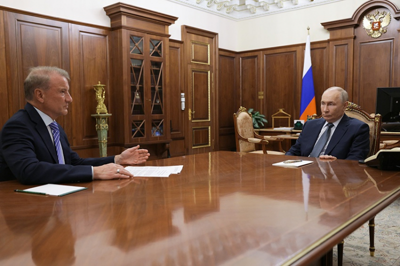 Прогноз рекордной прибыли Сбербанка и цифровые ФАПы: О чем говорил Греф на встрече с Путиным